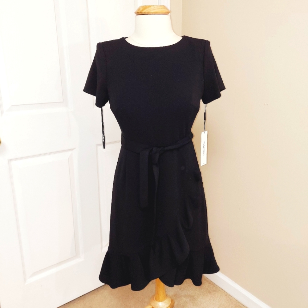 CALVIN KLEIN women dress NEW size 8 black color